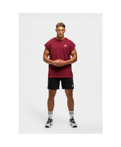 Футболка Bouse Cut Off Burgundy5