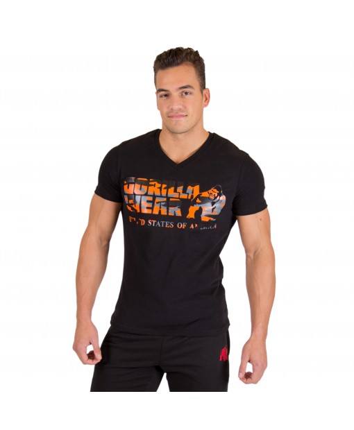 Футболка Sacramento V-Neck Black/Neon Orange