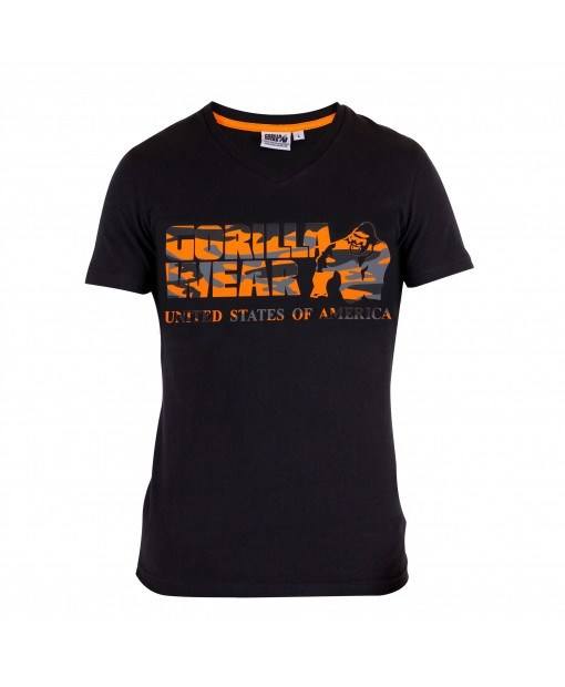 Футболка Sacramento V-Neck Black/Neon Orange