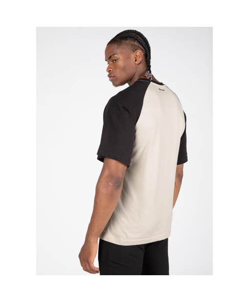 Logan Oversized T-Shirt Beige/Black