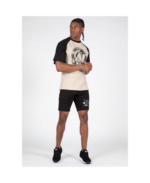 Logan Oversized T-Shirt Beige/Black