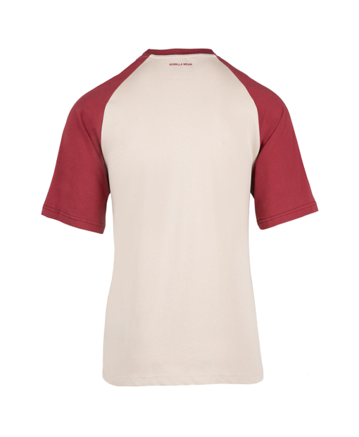 Logan Oversized T-Shirt Beige/Red