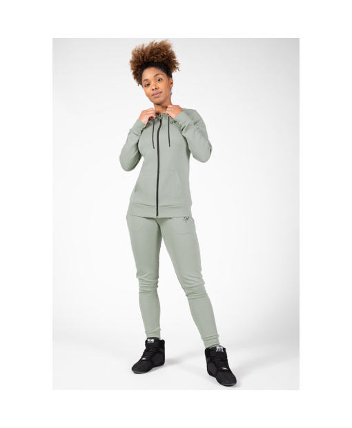 Pixley Zipped Hoodie Light Green