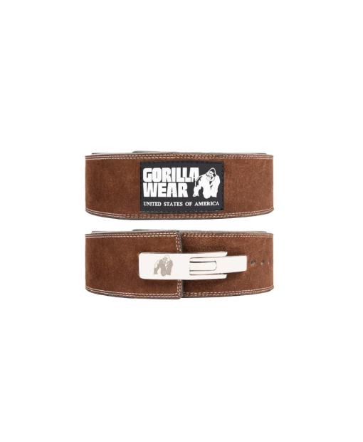 Gorilla Wear 4 Inch Leather Lever Belt Brown1