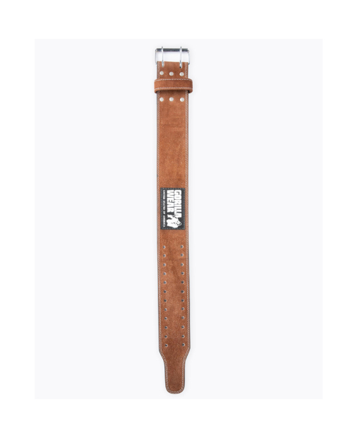 Gorilla Wear 4 Inch Leather Lifting Belt Brown