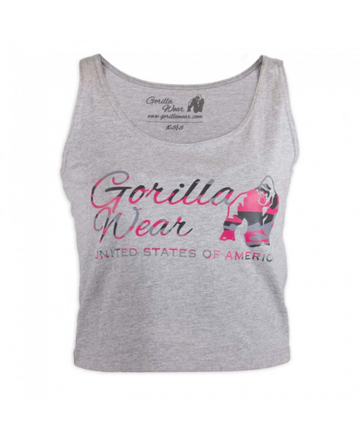 Oakland Crop Tank Gray/Pink 