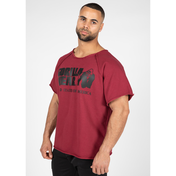 Classic Workout Top Burgundy Red