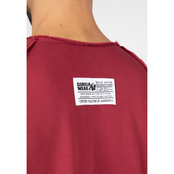 Classic Workout Top Burgundy Red