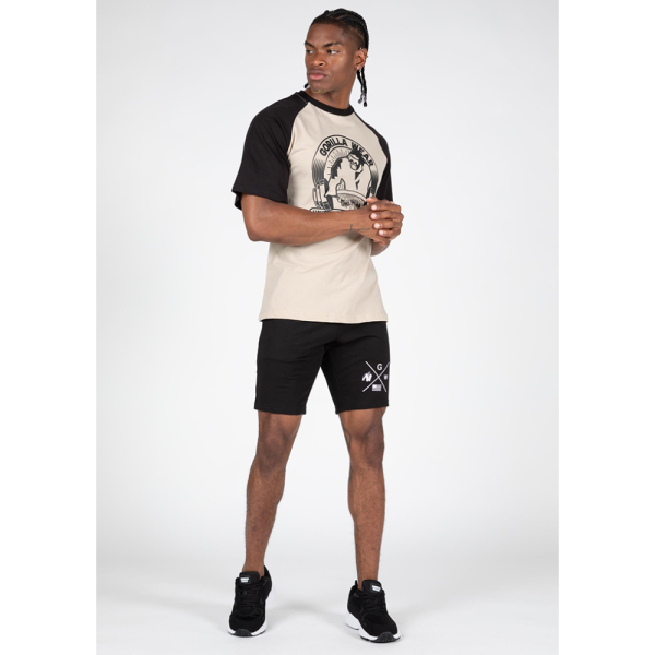 Logan Oversized T-Shirt Beige/Black