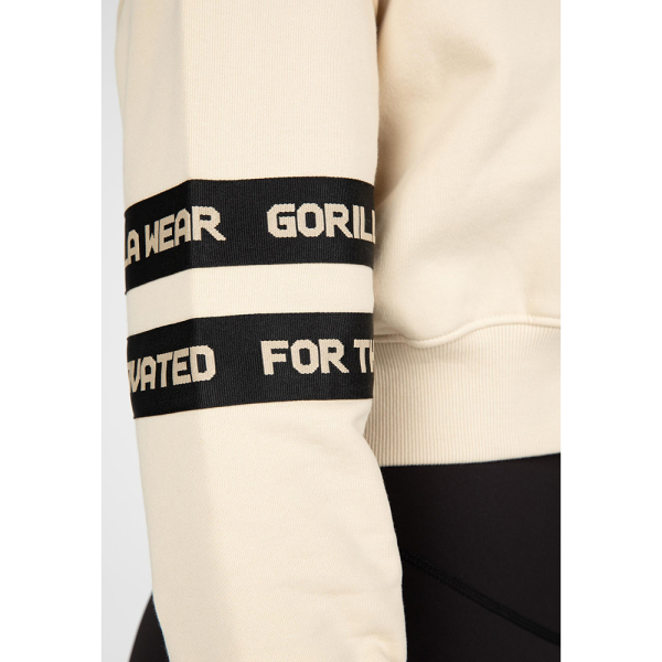 Tracey Cropped Hoodie Beige
