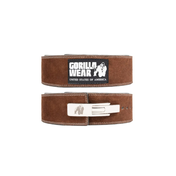 Gorilla Wear 4 Inch Leather Lever Belt Brown1