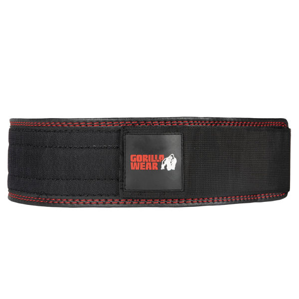 Gorilla Wear 4 Inch Premium Leather Lifting Belt Black