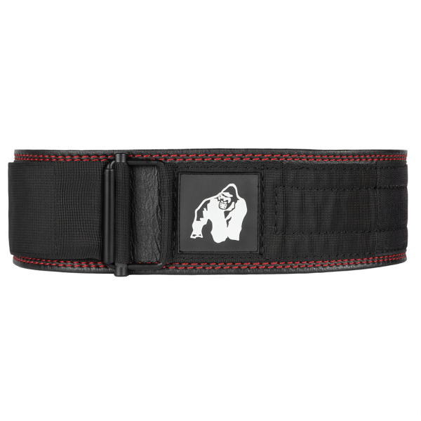 Gorilla Wear 4 Inch Premium Leather Lifting Belt Black